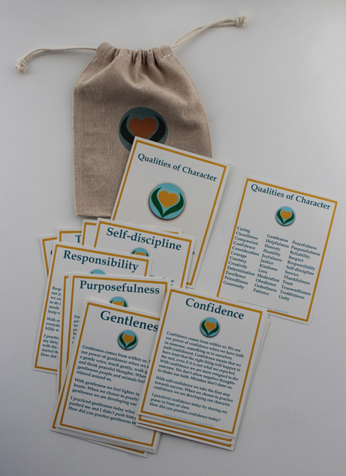 Qualities of Character - A set of interactive daily cards - English text side